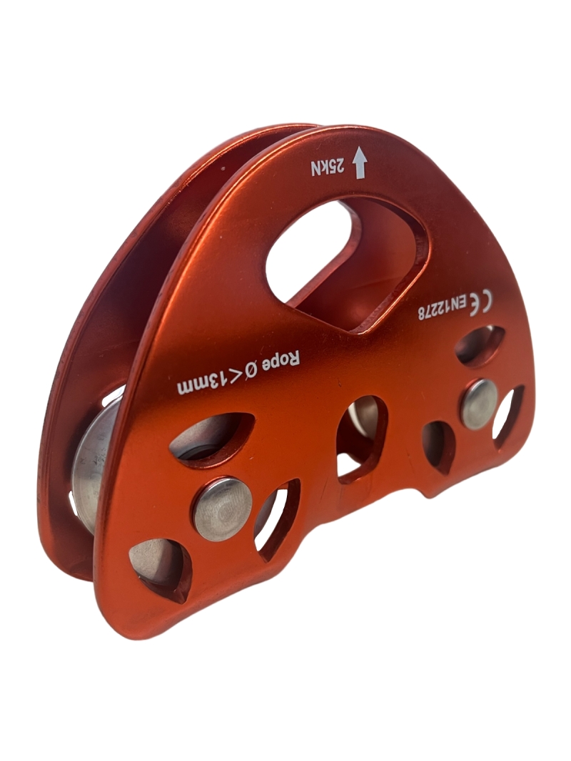 imagem do produto Polia Dupla Alumínio Tirolesa P/Corda 13mm Cabo Aço