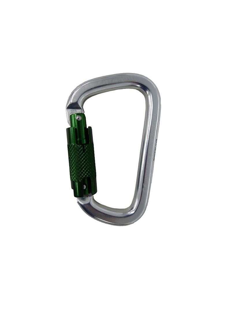 imagem do produto Mosquetão D Assimétrico 22mm Alumínio Trava Tripla CG678 Carbografite
