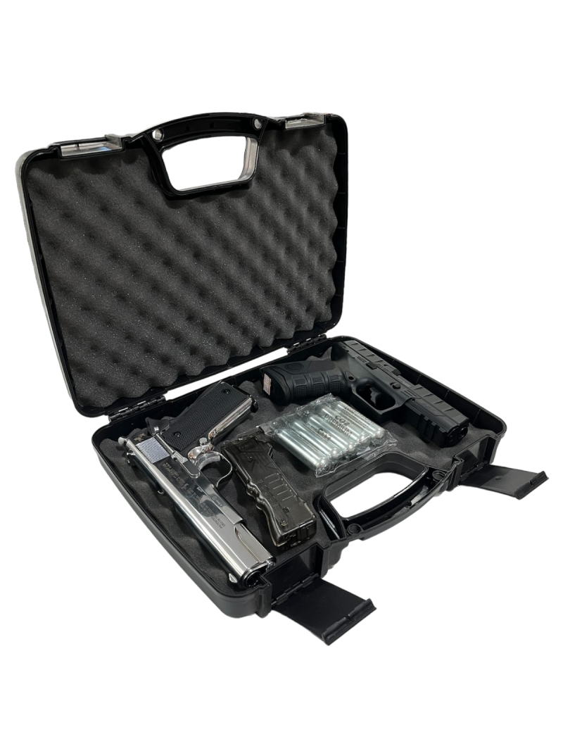 imagem do produto Case Maleta P/Pistola Airsoft Airgun C/Espuma 35x26cm Gripho