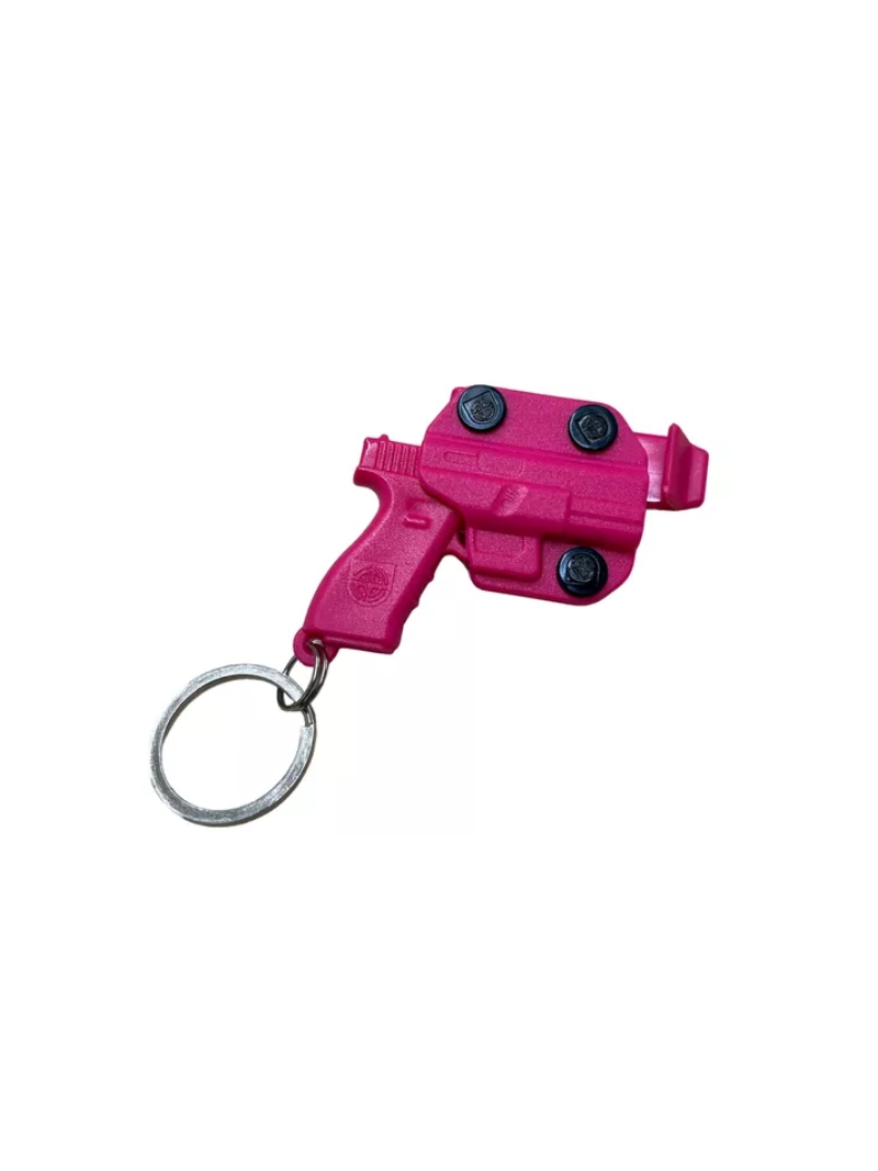 imagem do produto Chaveiro Glock Coldre Removível Holster Bélica Rosa