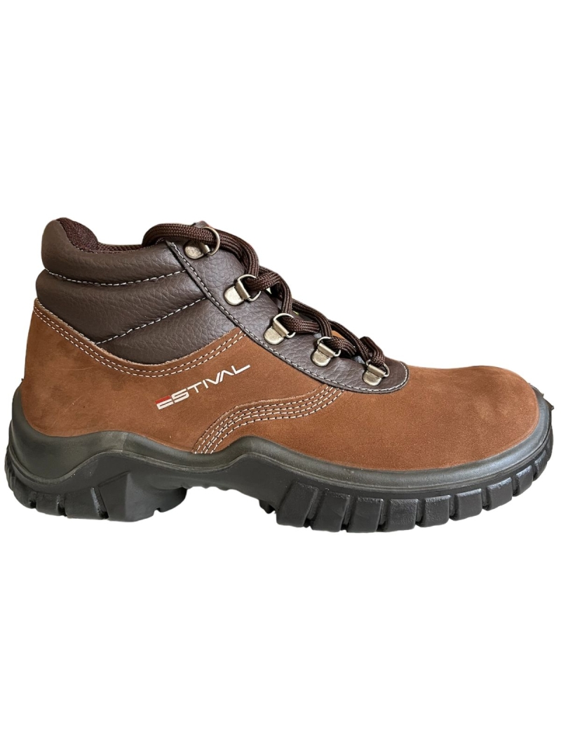 imagem do produto Botina Segurança Estival Marrom Nobuck Bico Plástico