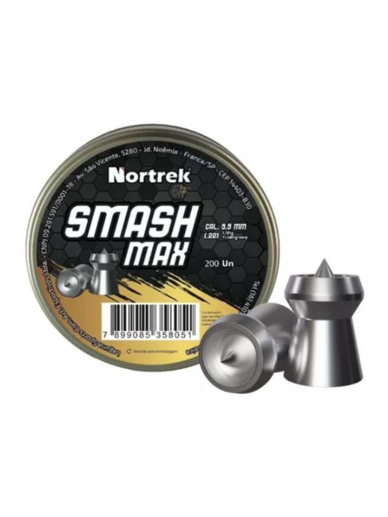 imagem do produto Chumbinho 5,5mm 200un Smash Max Nortrek