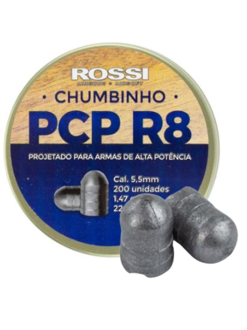 imagem do produto Chumbinho 5,5mm 200un PCP R8 Rossi