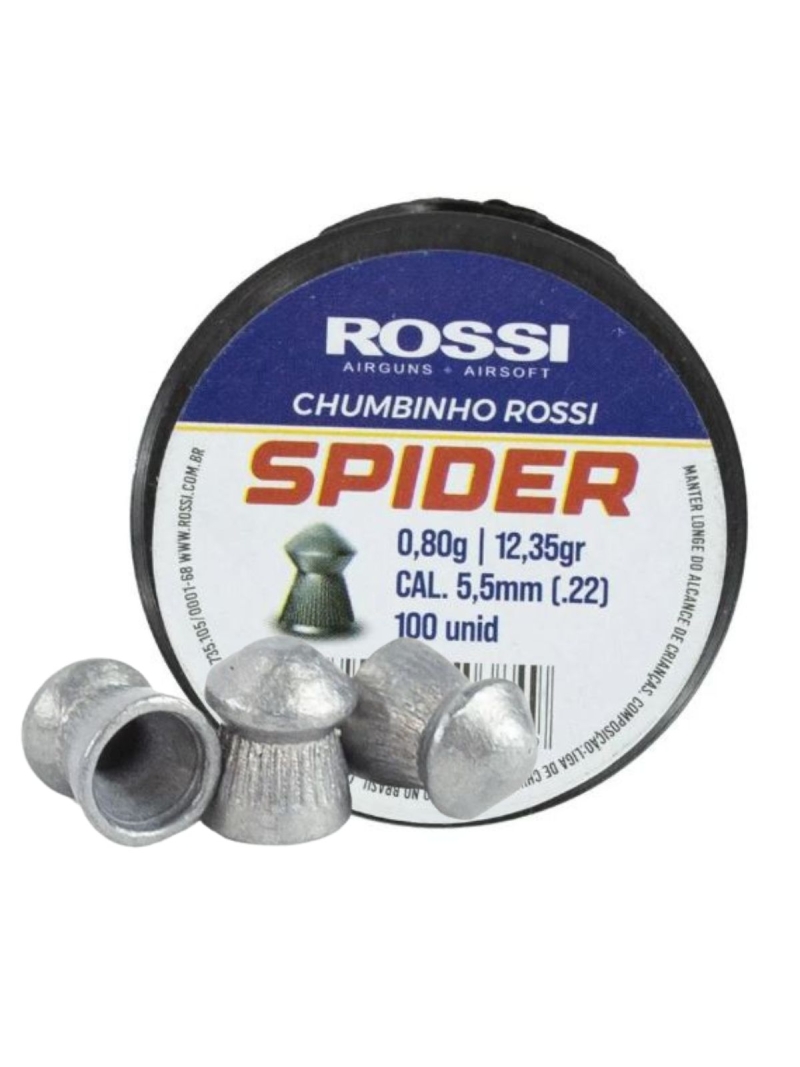 imagem do produto Chumbinho 5,5mm 100un Spider Rossi