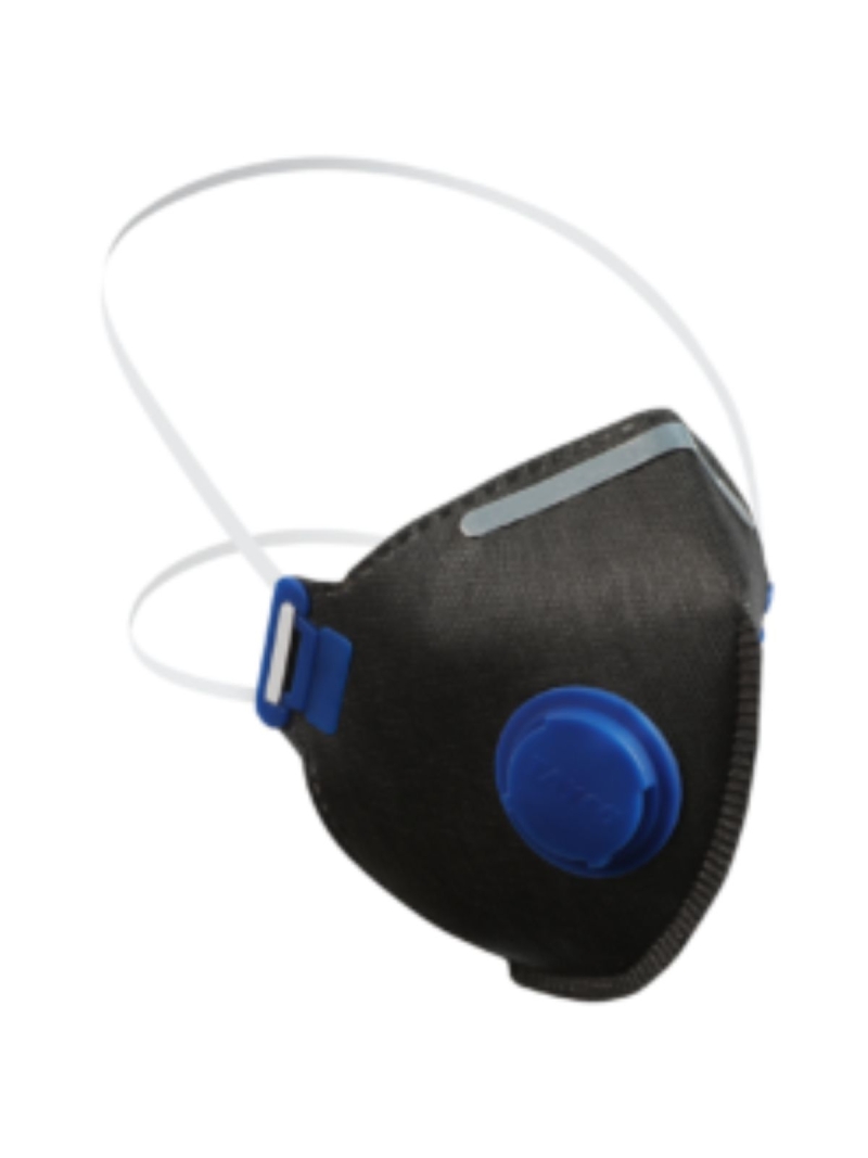 imagem do produto Máscara Respirador Carvão Ativado PFF2 C/Válvula Preto Tayco