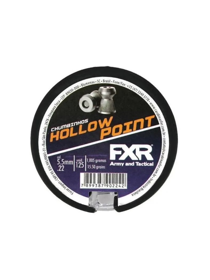 imagem do produto Chumbinho 5,5mm 125un Hollow Point FXR