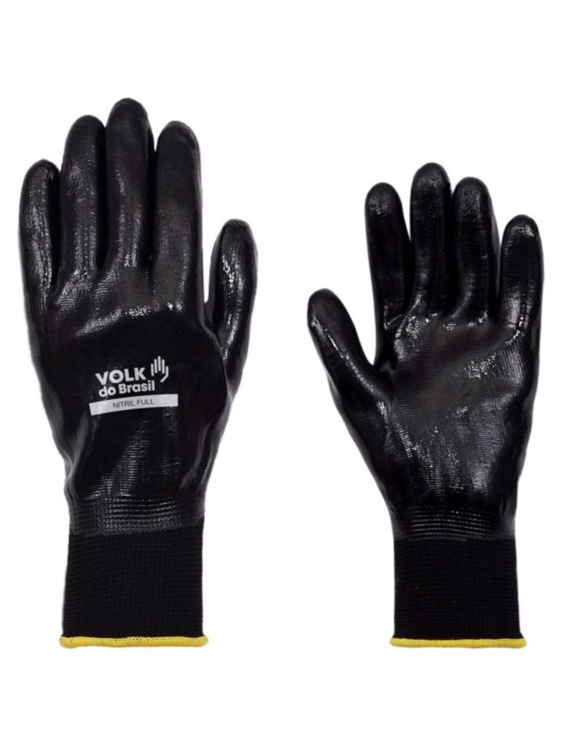 imagem do produto Luva Nitril Full Black Volk Preta Epi