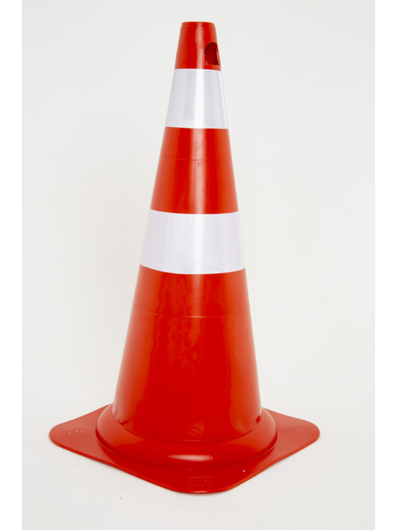 imagem do produto Cone Refletivo Flexível 75cm Laranja Branco