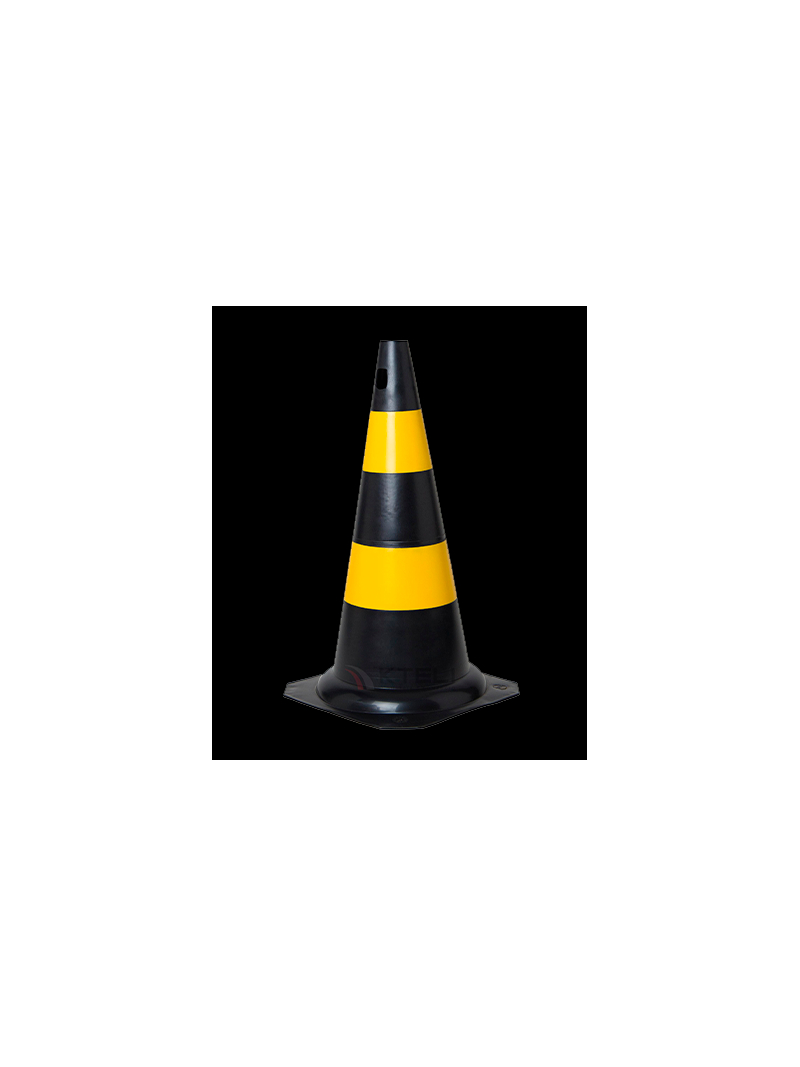 imagem do produto Cone Rígido PVC 50cm Sem Refletivo Preto Amarelo