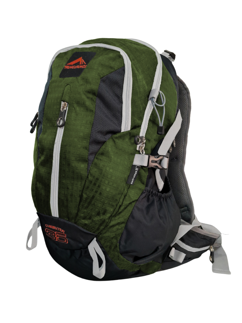 imagem do produto Mochila Commuter Verde 35 Litros Trilhas E Rumos C/Capa de Chuva