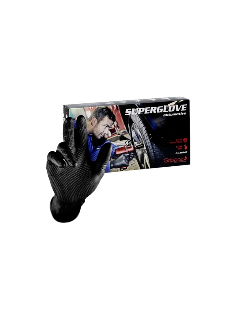 imagem do produto Luva Nitrilica Preta Superglove 50un Super Safety